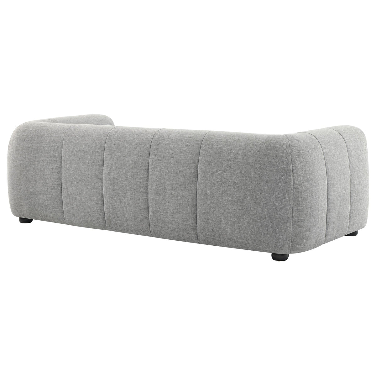 Liana Upholstered Fabric Sofa in gray with tufted back and arms on Tampa Home & Garden Store