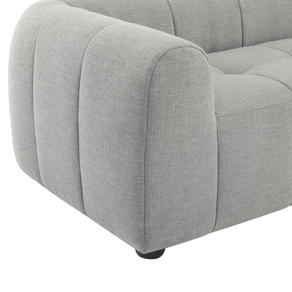 Liana Upholstered Fabric Sofa by Modway, gray fabric with rounded arms and tufted cushions on Tampa Home & Garden Store