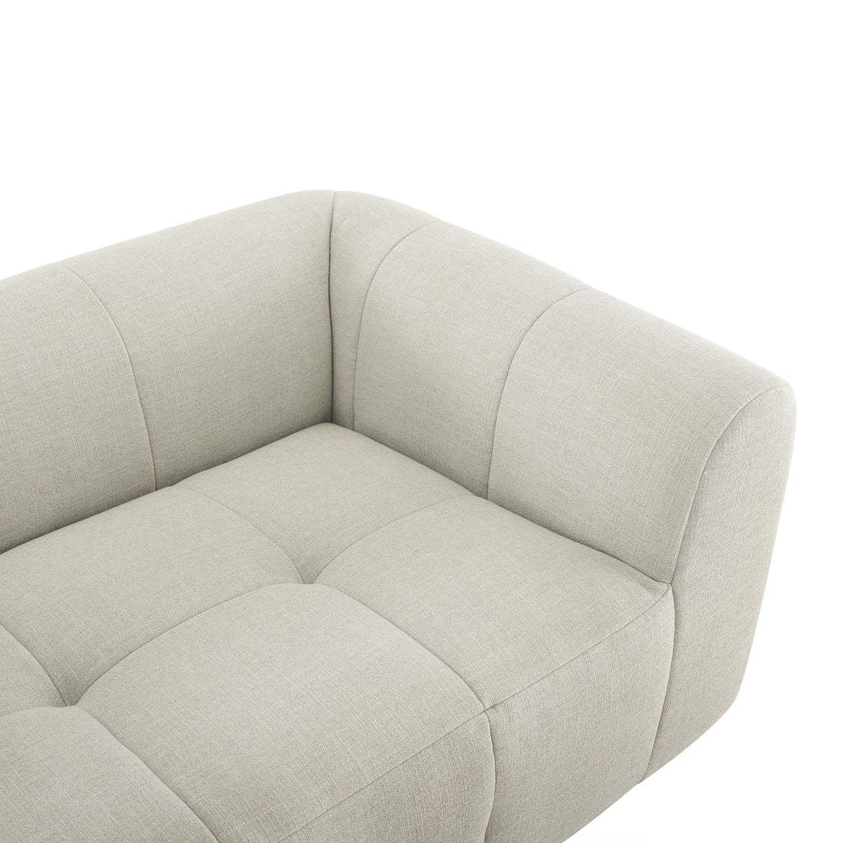 Liana upholstered fabric loveseat beige with tufted cushions by Modway on Tampa Home & Garden Store
