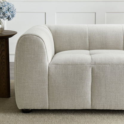 Liana Upholstered Fabric Loveseat in light beige with rounded arms and textured weave by Modway on Tampa Home & Garden Store