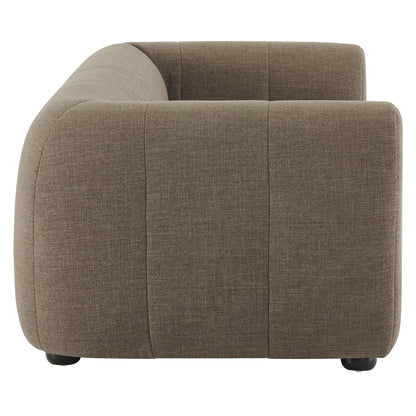 Liana Upholstered Fabric Loveseat by Modway, warm taupe fabric with curved arm on Tampa Home & Garden Store