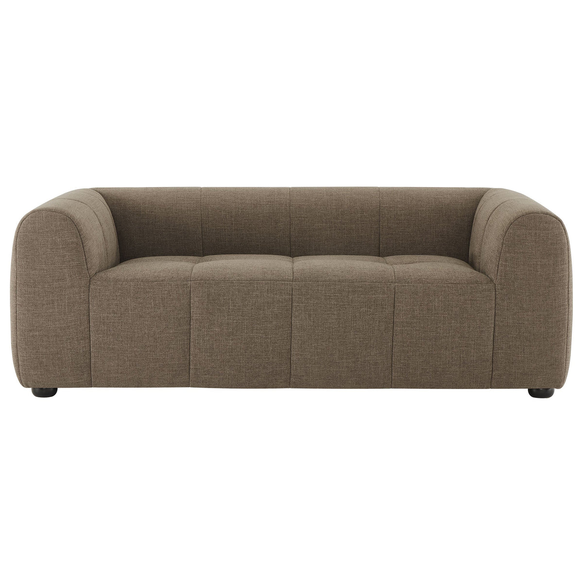 Liana upholstered fabric loveseat taupe-brown with rounded arms by Modway on Tampa Home & Garden Store