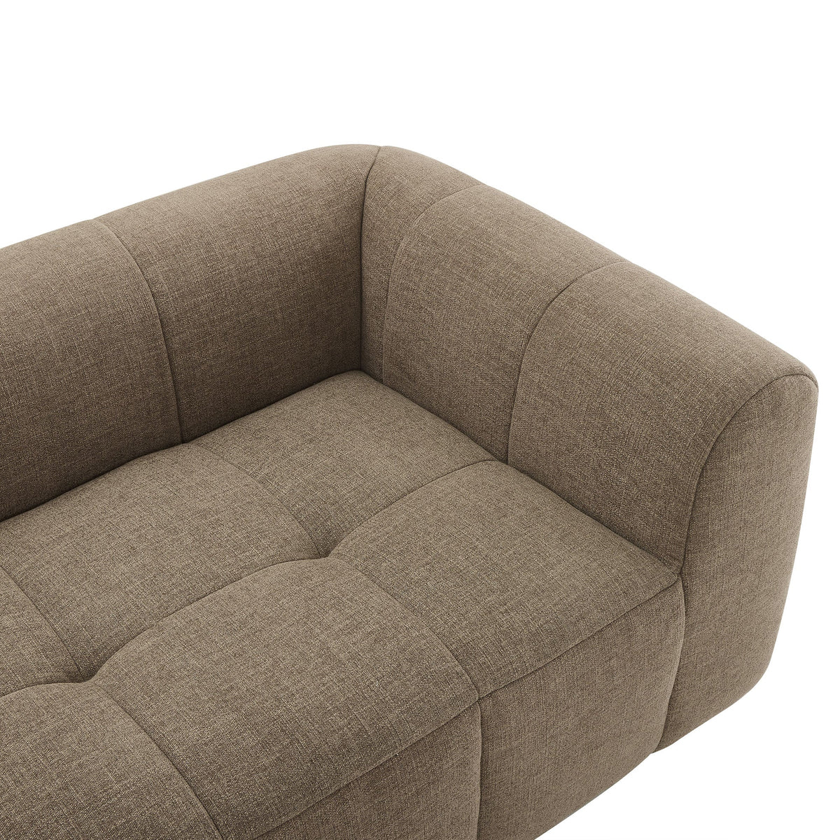 Liana Upholstered Fabric Loveseat by Modway brown textured fabric with curved arm silhouette on Tampa Home & Garden Store