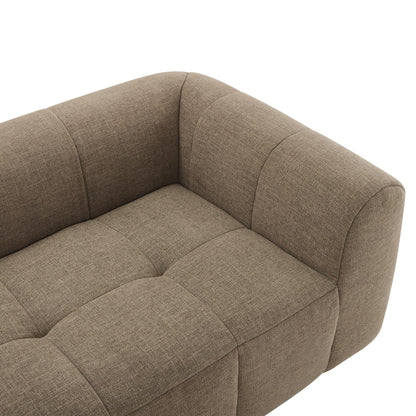 Liana Upholstered Fabric Loveseat by Modway brown textured fabric with curved arm silhouette on Tampa Home & Garden Store