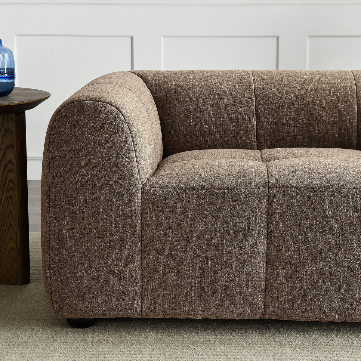 Liana Upholstered Fabric Loveseat by Modway, brown textured fabric with rounded arms on Tampa Home & Garden Store