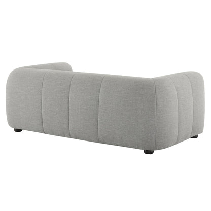 Liana Upholstered Fabric Loveseat by Modway, gray fabric with tufted back and curved arms on Tampa Home & Garden Store
