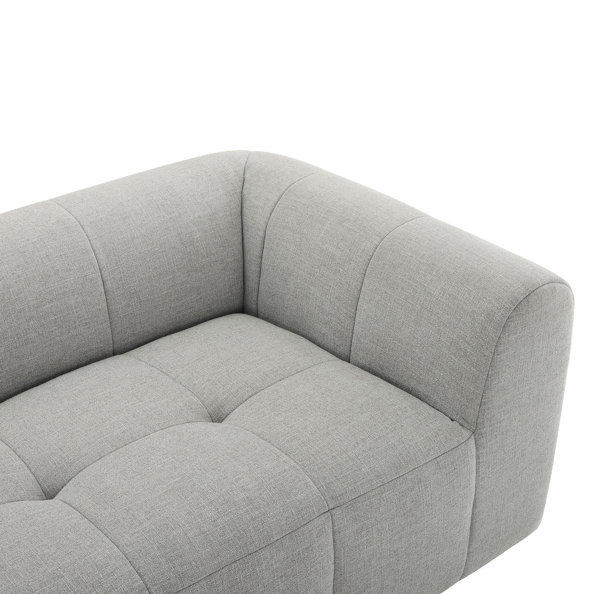Liana Upholstered Fabric Loveseat by Modway, gray fabric with tufted cushions and curved arms on Tampa Home & Garden Store