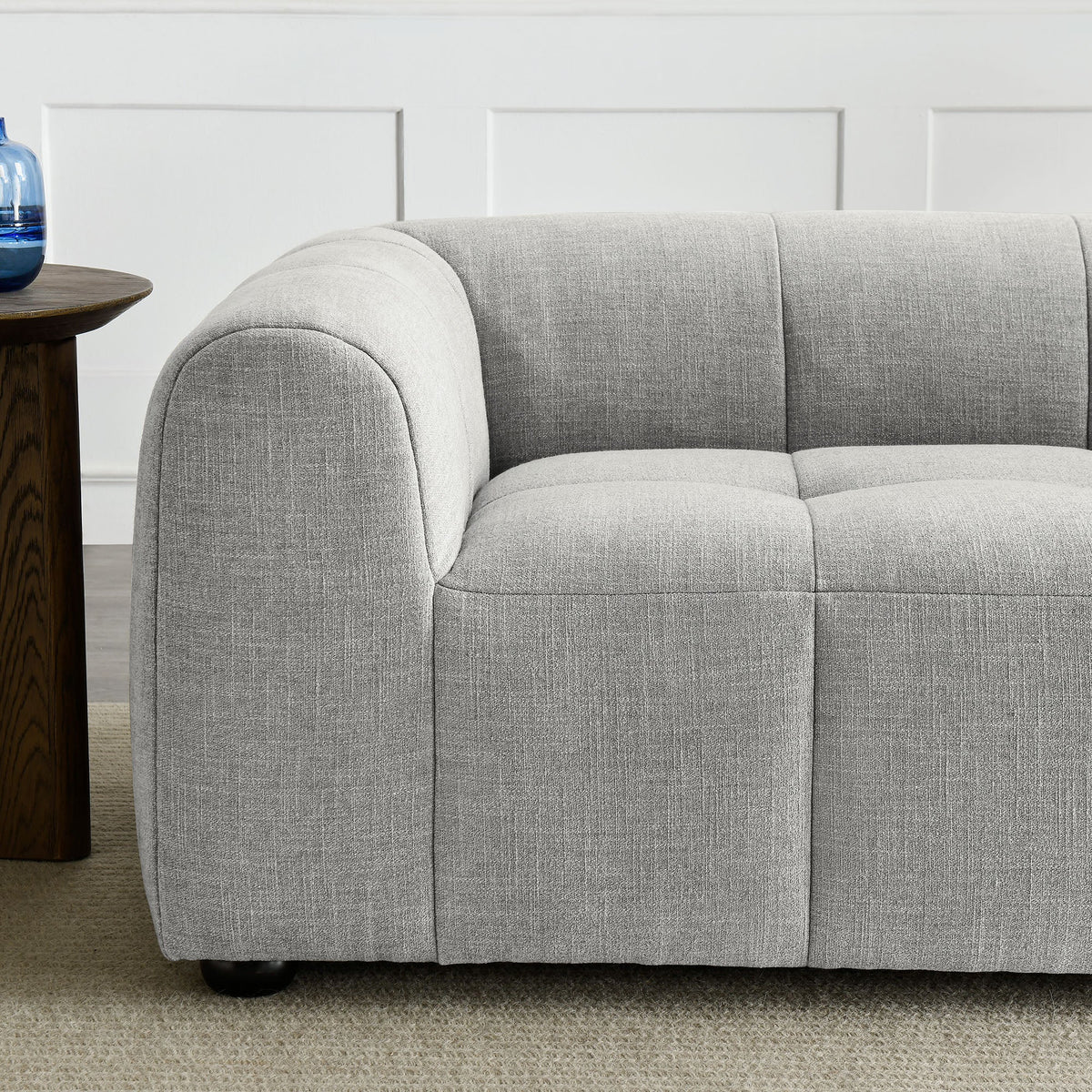 Liana Upholstered Fabric Loveseat by Modway in light gray fabric with rounded arms on Tampa Home & Garden Store
