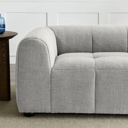 Liana Upholstered Fabric Loveseat by Modway in light gray fabric with rounded arms on Tampa Home & Garden Store