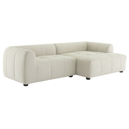 A Right Facing Liana Fabric Sofa and Chaise