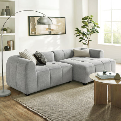 A Right Facing Liana Fabric Sofa and Chaise