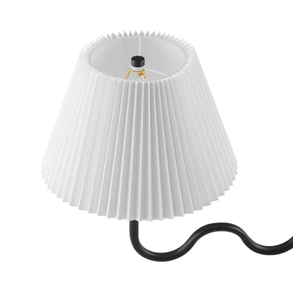 Wave Squiggle 2-Arm Pendant Light white shade black cord brass hardware by HouseOfZazla on Tampa Home & Garden Store