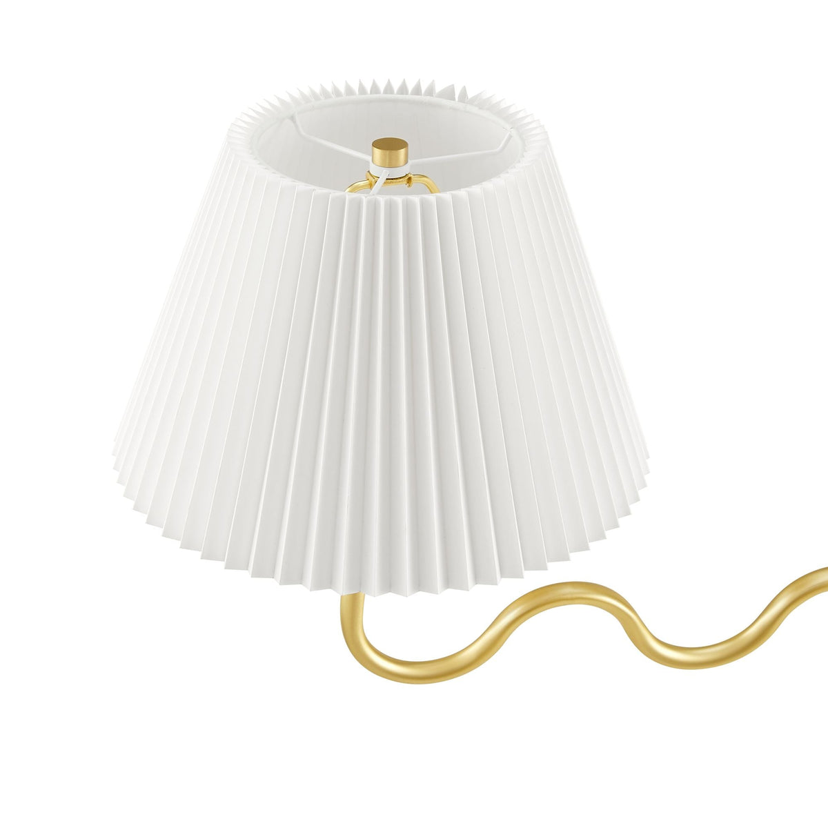 Wave Squiggle 2-Arm Pendant Light white shade with gold hardware Modway HouseOfZazla chandelier on Tampa Home & Garden Store