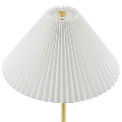 Illusion Marble Dome Table Lamp white pleated shade gold stem HouseOfZazla on Tampa Home & Garden Store