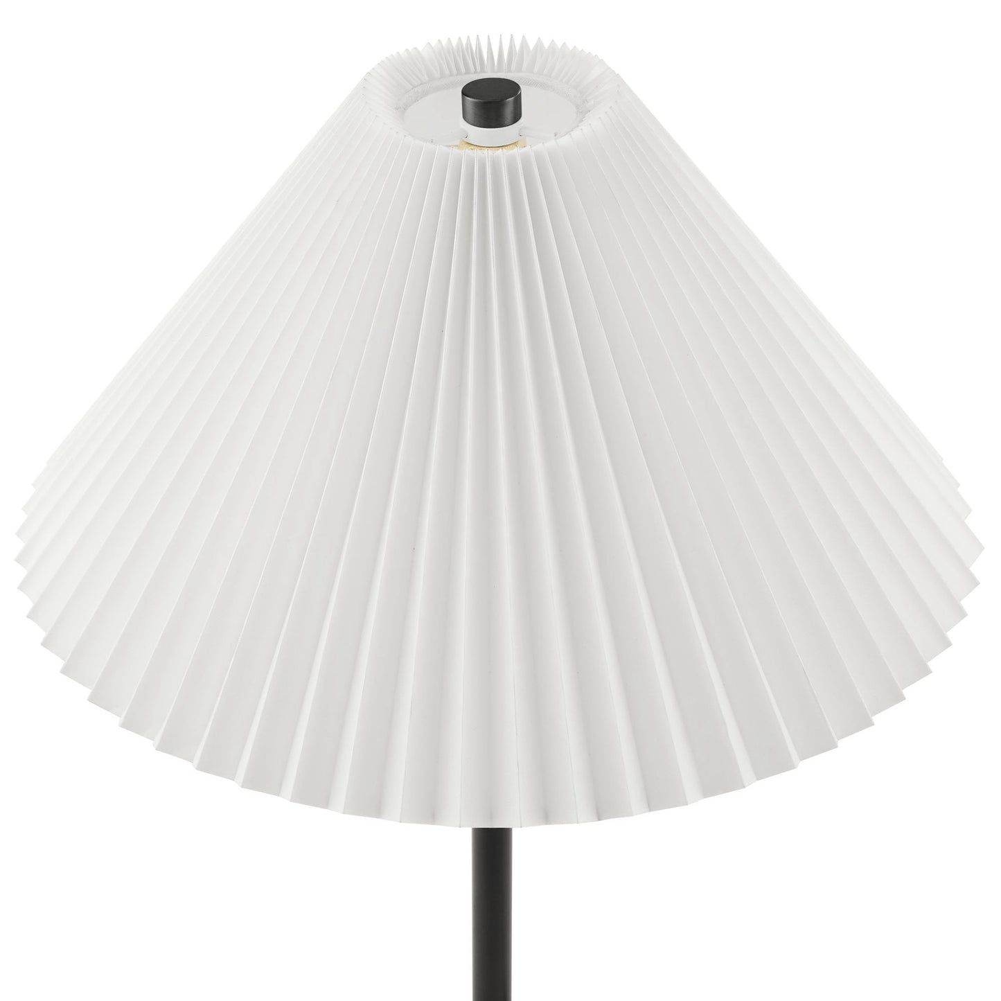 Illusion Marble Dome Floor Lamp white pleated shade with black stem by Modway on Tampa Home & Garden Store