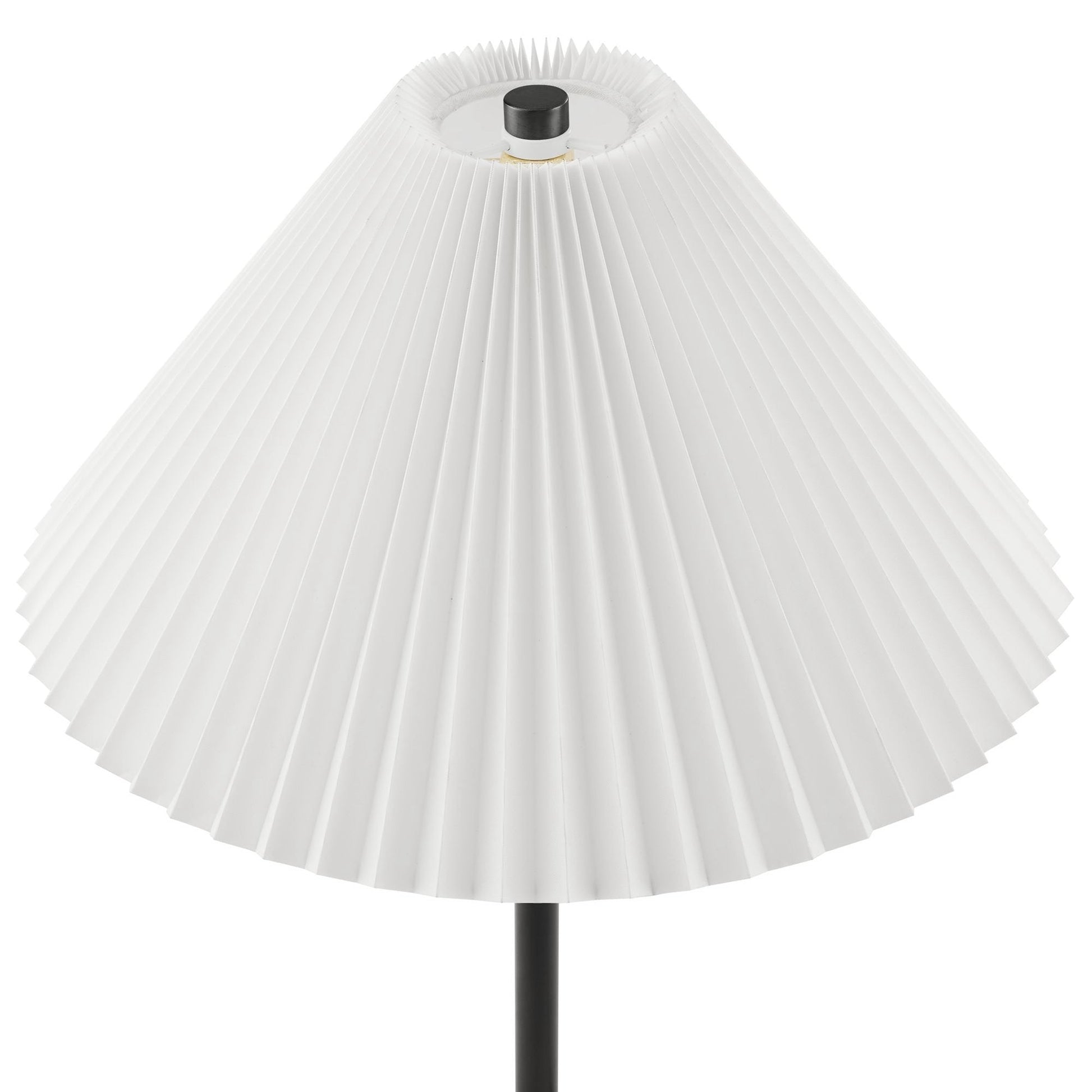 Illusion Marble Dome Floor Lamp white pleated shade with black stem by Modway on Tampa Home & Garden Store