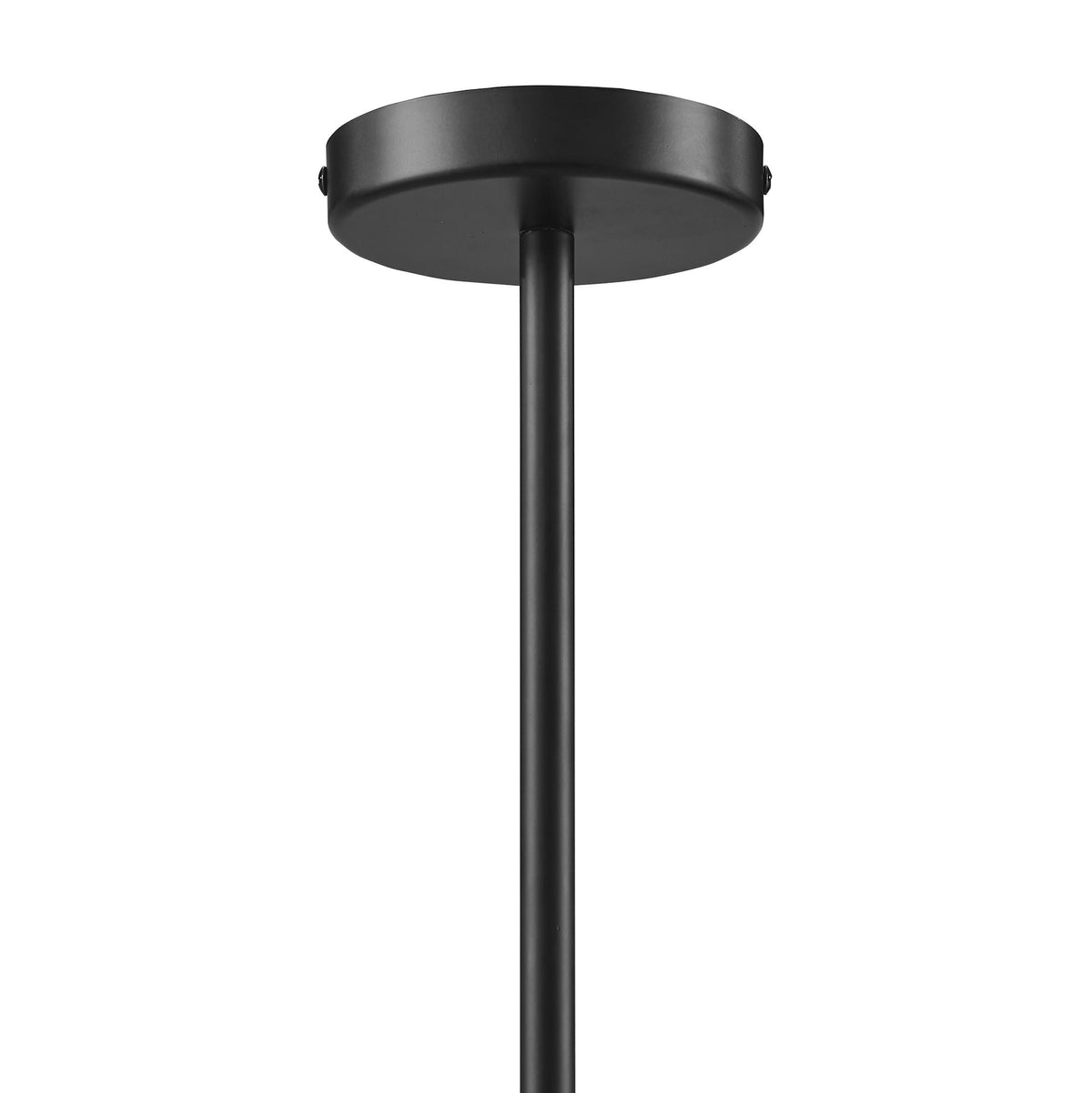 Sunlit Squiggle 4-Arm Pendant Light canopy in black metal with stem, close-up on Tampa Home & Garden Store