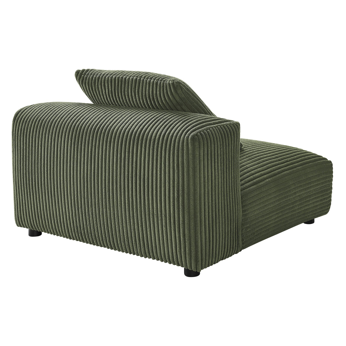 Solace modular corduroy upholstered armless chair in dark olive green by HouseOfZazla on Tampa Home & Garden Store