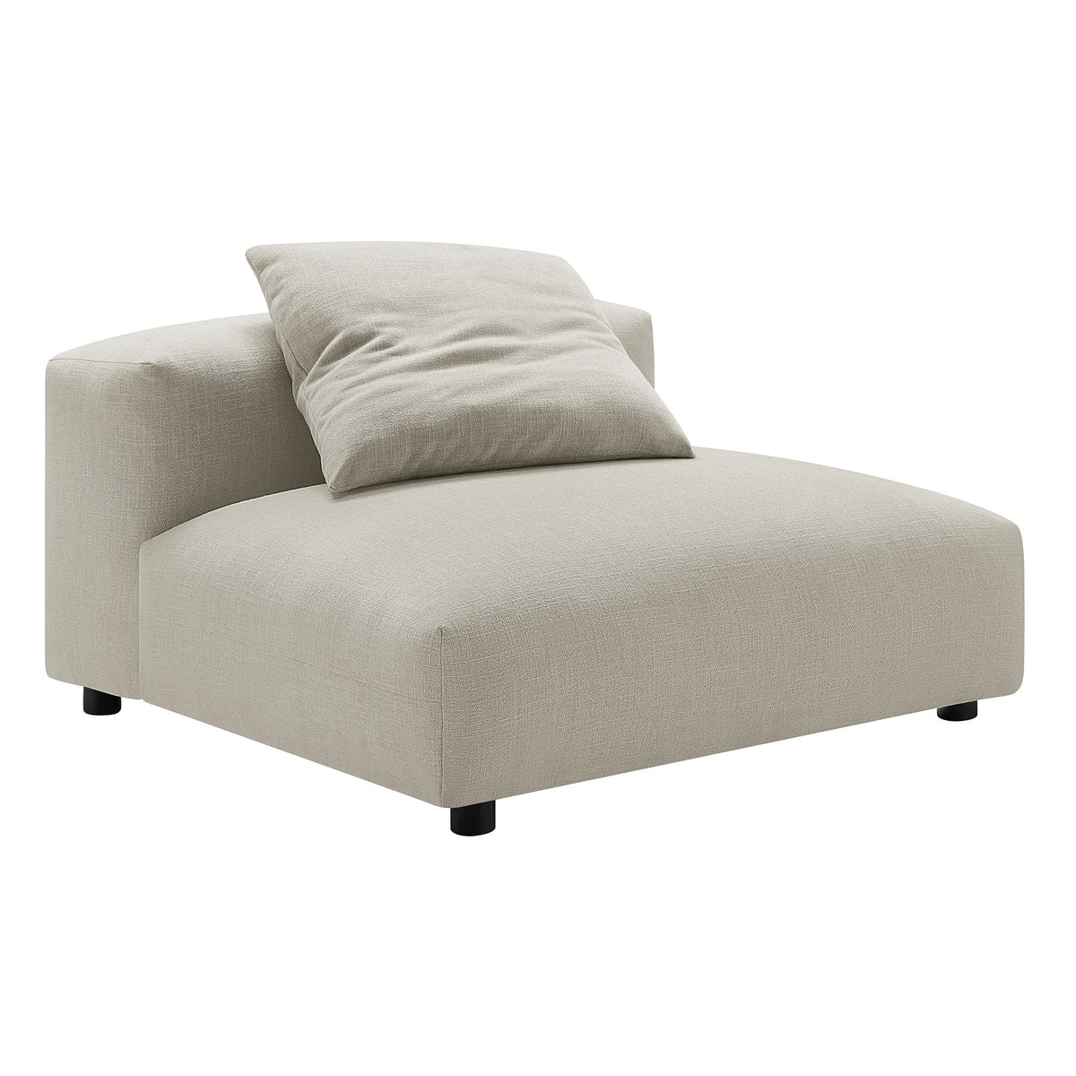 Solace modular upholstered fabric armless chair beige fabric HouseOfZazla on Tampa Home & Garden Store