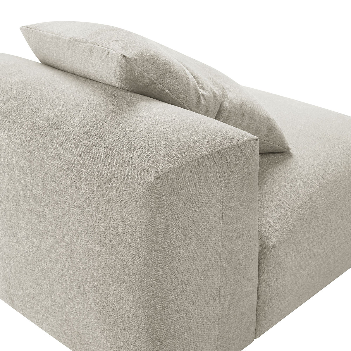 Solace modular upholstered fabric armless chair by Modway in light beige woven fabric on Tampa Home & Garden Store