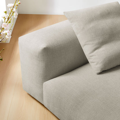 Solace modular armless chair in light gray upholstery by Modway on Tampa Home & Garden Store
