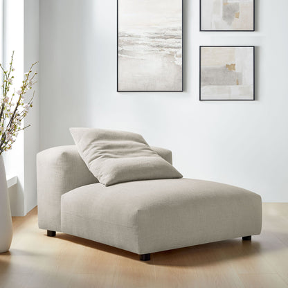 Solace Modular Upholstered Fabric Armless Chair beige fabric by HouseOfZazla on Tampa Home & Garden Store