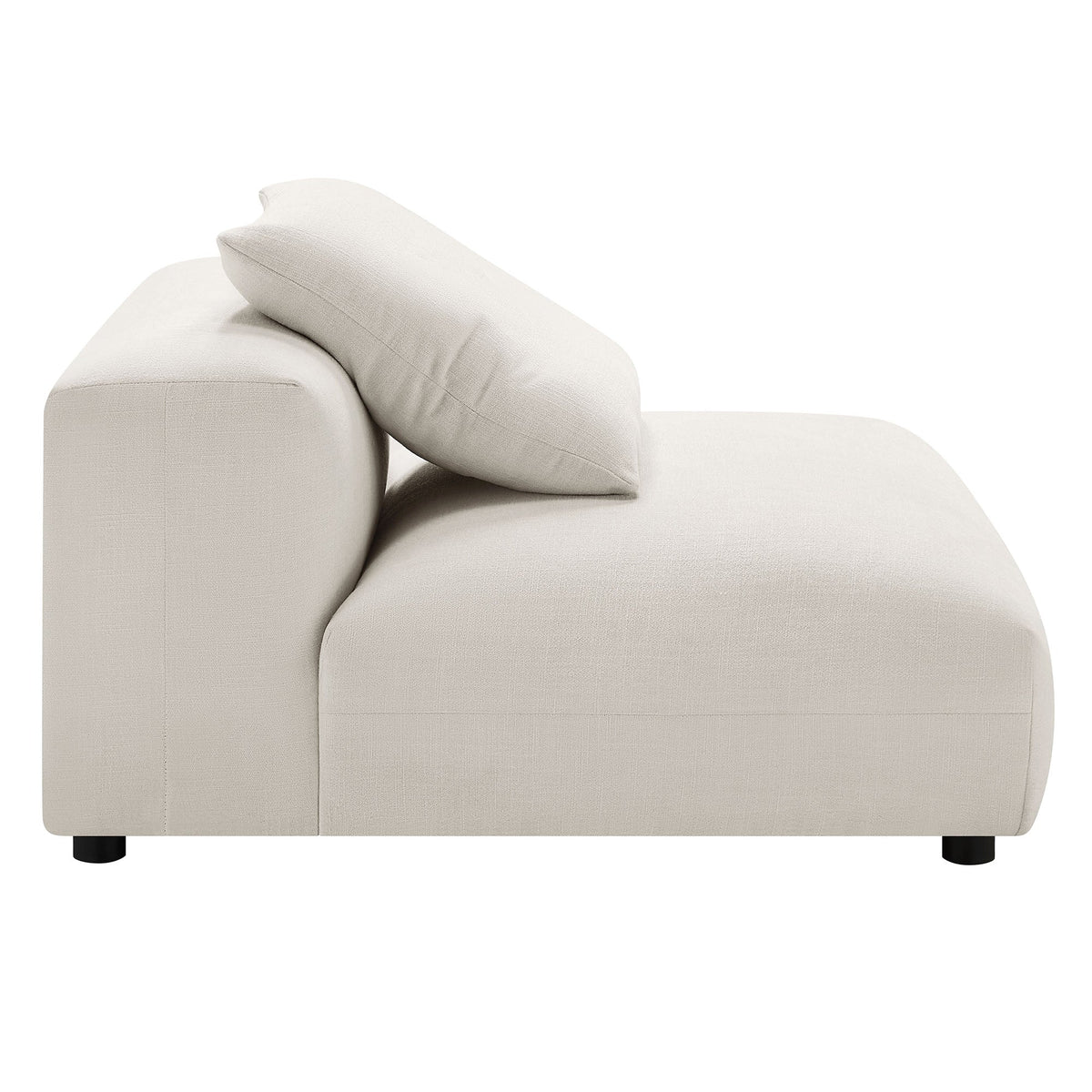 Solace modular armless chair in beige woven fabric by Modway on Tampa Home & Garden Store