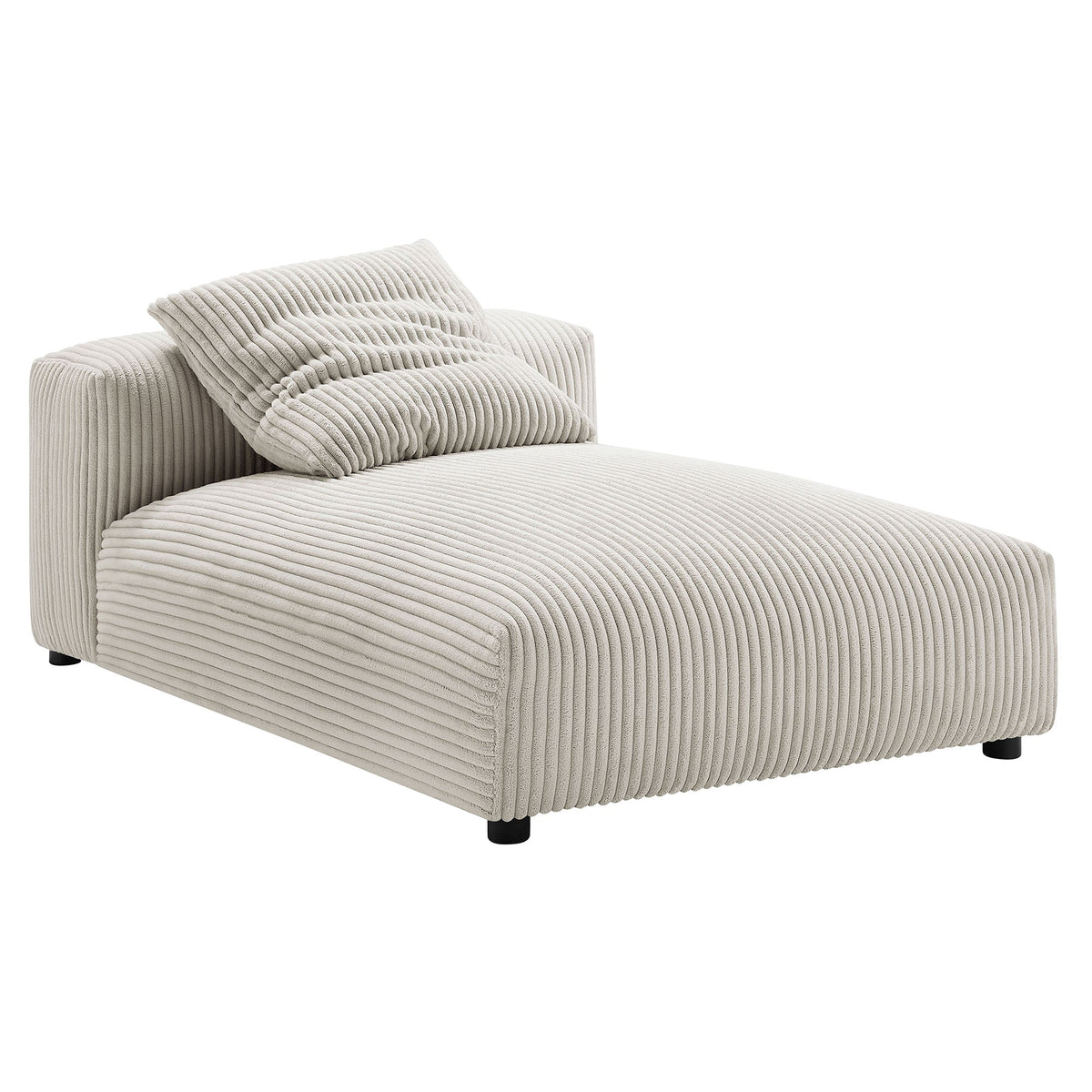 Solace 4-Piece Modular Corduroy Sectional Sofa with Ottoman beige by HouseOfZazla on Tampa Home & Garden Store