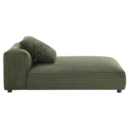 Solace 2-Piece Modular Corduroy Sectional Sofa with Chaise olive green, by HouseOfZazla on Tampa Home & Garden Store