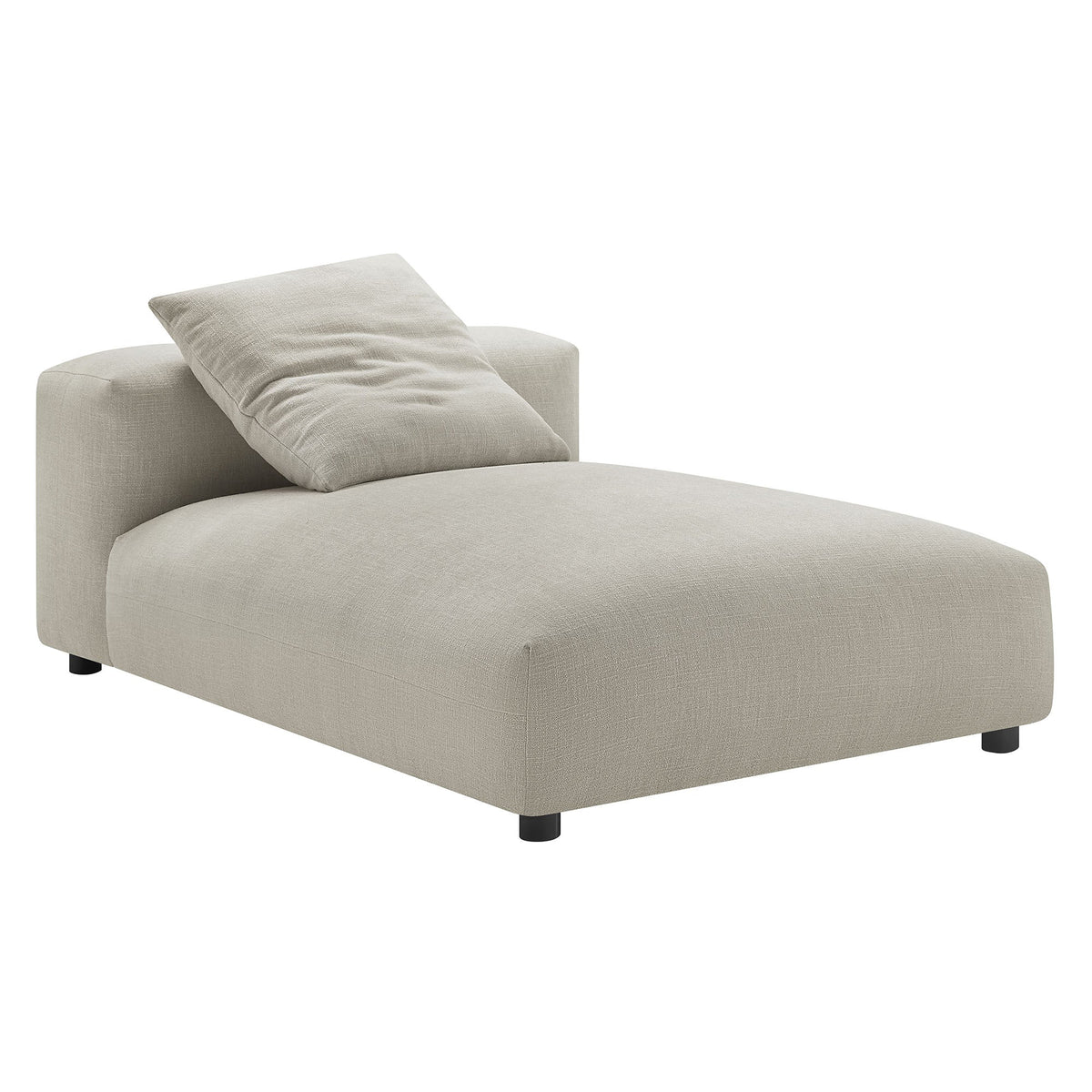 Solace 2-Piece modular upholstered fabric sectional with chaise in beige on Tampa Home & Garden Store