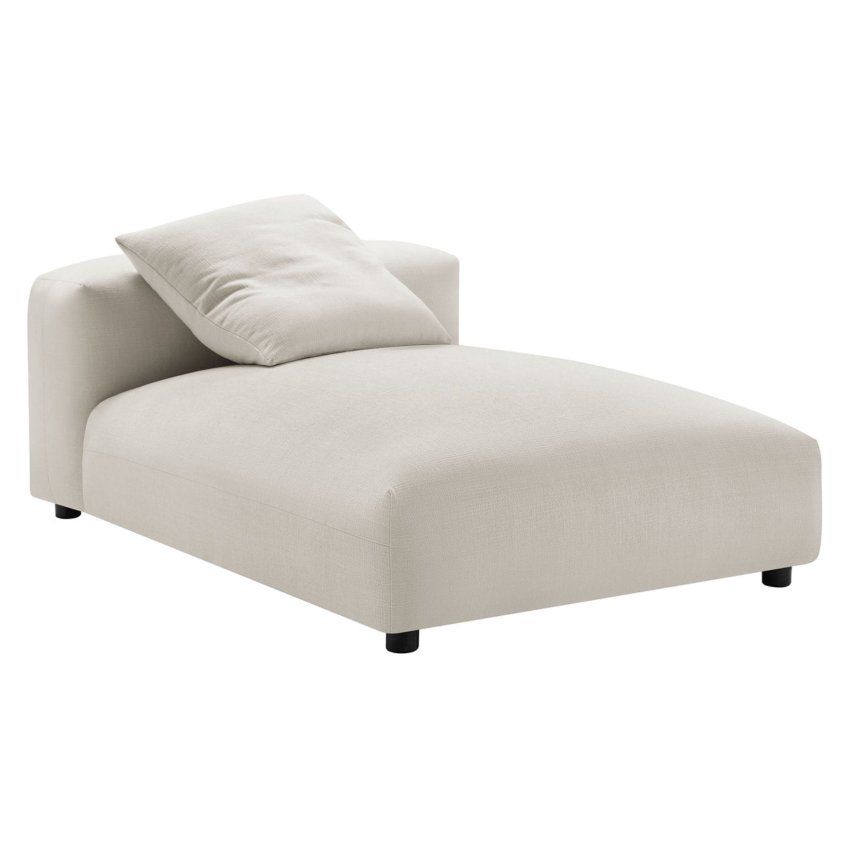 Solace 2-Piece modular upholstered fabric sectional sofa with chaise in beige fabric on Tampa Home & Garden Store