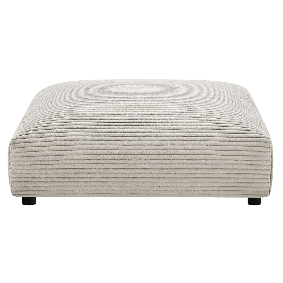Solace modular corduroy armless chair and ottoman set in beige fabric by HouseOfZazla on Tampa Home & Garden Store