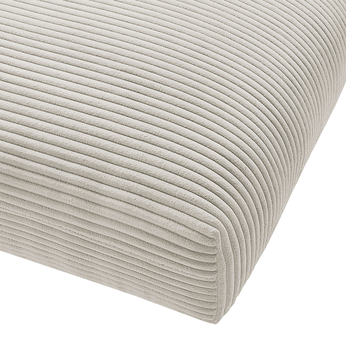 Solace modular corduroy ottoman beige ribbed upholstery by Modway on Tampa Home & Garden Store