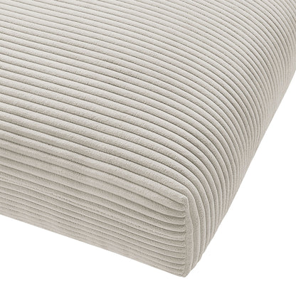 Solace modular corduroy ottoman beige ribbed upholstery by Modway on Tampa Home & Garden Store