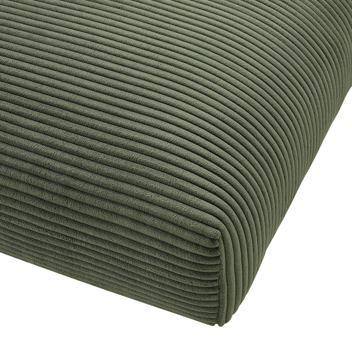 Solace modular corduroy ottoman in deep green fabric by HouseOfZazla on Tampa Home & Garden Store