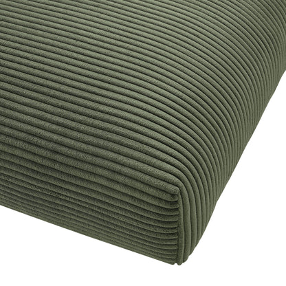 Solace modular corduroy ottoman in deep green fabric by HouseOfZazla on Tampa Home & Garden Store