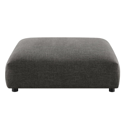 Solace modular armless loveseat and ottoman in charcoal gray fabric by HouseOfZazla on Tampa Home & Garden Store