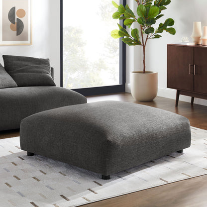 Solace modular upholstered fabric ottoman dark gray by Modway on Tampa Home & Garden Store