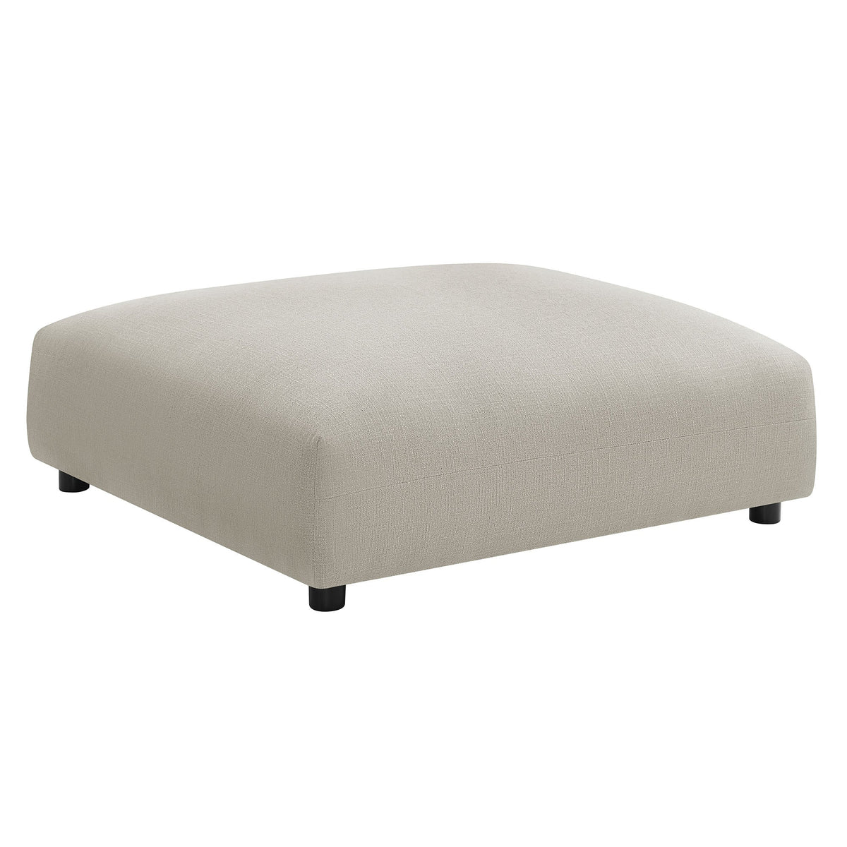 Solace modular ottoman in beige fabric with black legs by Modway on Tampa Home & Garden Store