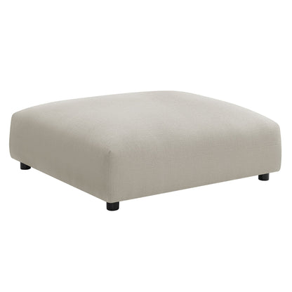 Solace modular ottoman in beige fabric with black legs by Modway on Tampa Home & Garden Store