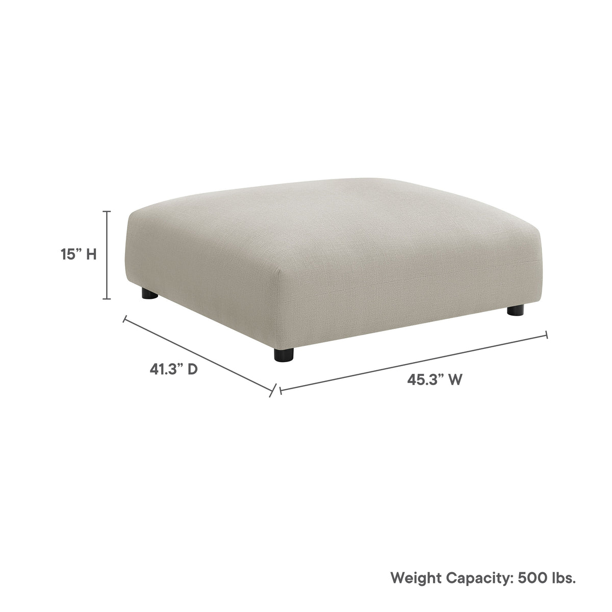 the Modway Solace Modular Upholstered Ottoman