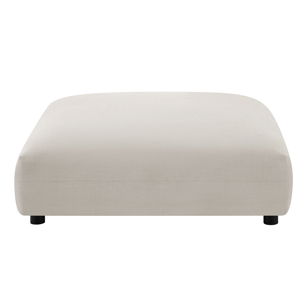 Solace 4-Piece Modular Upholstered Fabric Sectional Sofa beige fabric with black legs on Tampa Home & Garden Store