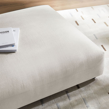 Solace Modular Upholstered Fabric Ottoman in Cream by Modway on Tampa Home & Garden Store