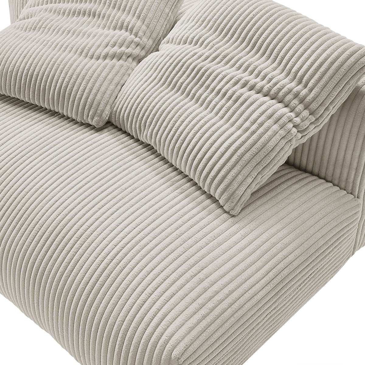 Solace modular corduroy armless loveseat beige upholstery by Modway on Tampa Home & Garden Store