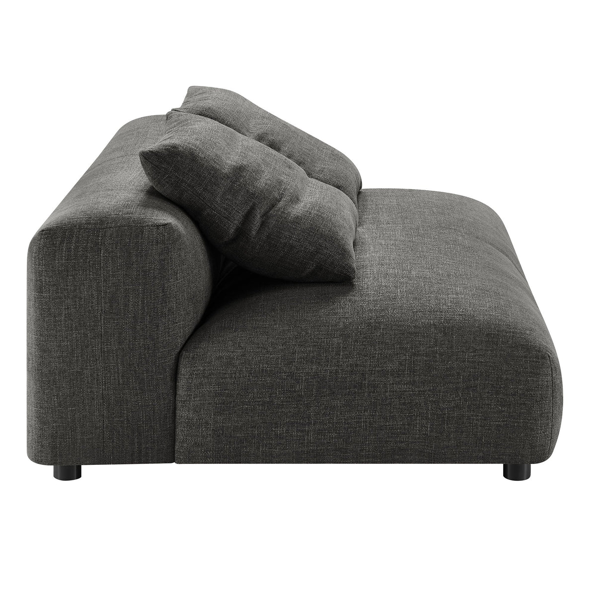 Solace 2-piece modular fabric sectional with chaise in charcoal gray by HouseOfZazla on Tampa Home & Garden Store