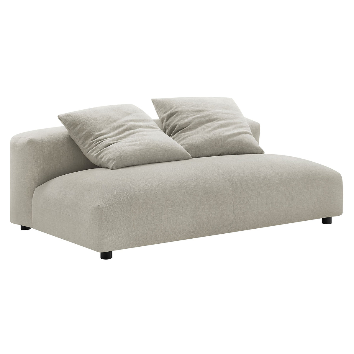 Solace 2-Piece Modular Fabric Sectional Sofa with Chaise in beige by Modway on Tampa Home & Garden Store