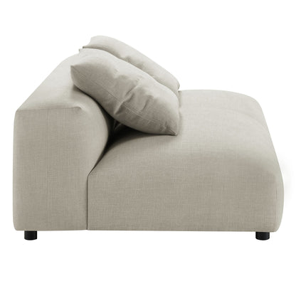 Solace 2-Piece Modular Upholstered Beige Fabric Sectional Sofa with Chaise by HouseOfZazla on Tampa Home & Garden Store