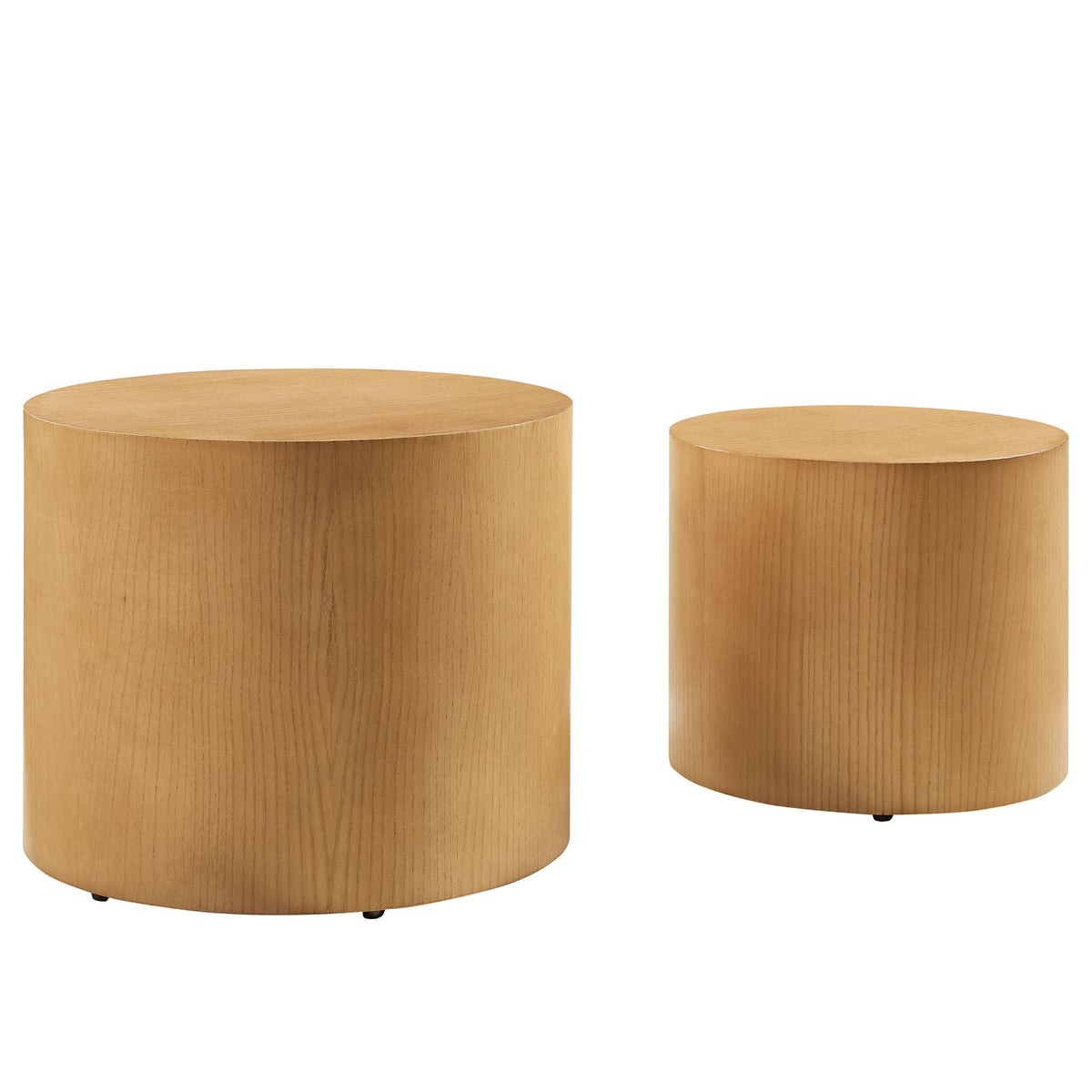 Amani round nesting coffee tables set of 2 in light wood finish by Modway on Tampa Home & Garden Store