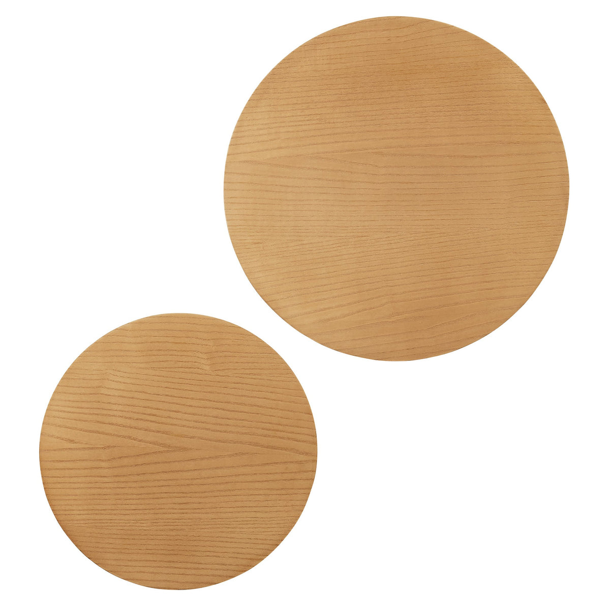 Round nesting coffee tables set of 2 by Modway in natural wood finish on Tampa Home & Garden Store