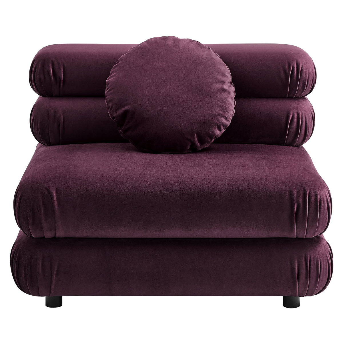 Jubilee 5-Piece Modular Velvet Sectional Sofa in burgundy with bolster by HouseOfZazla on Tampa Home & Garden Store